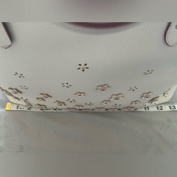 Coach Cream Floral Cutout Tote - Picture 11 of 13